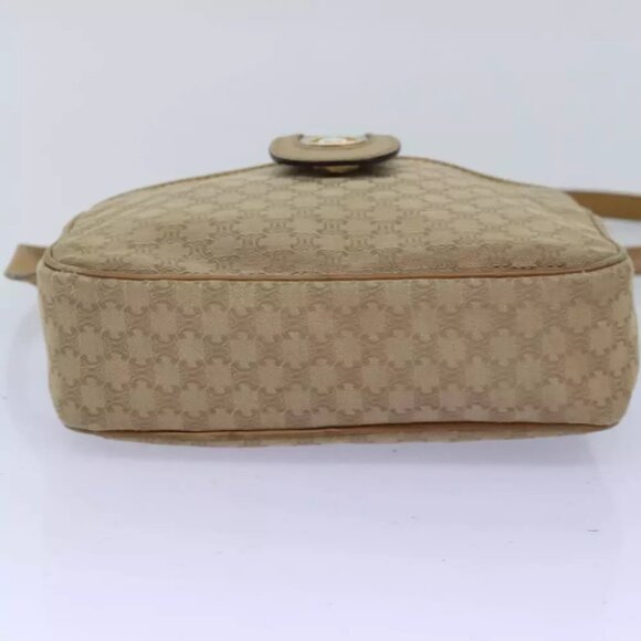 CELINE Macadam Canvas Shoulder Bag Beige - Picture 6 of 16